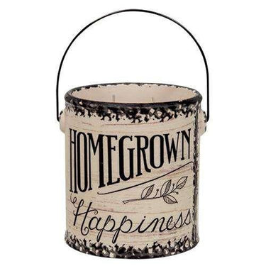 Home Grown Happiness Bucket Candle, 16oz, Buttered Maple Syrup - The Fox Decor